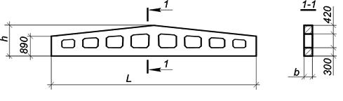 Балки двускатные длиной 18м, с. 1.462.1-3/89